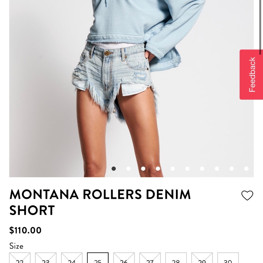 One Teaspoon Montana Rollers Short